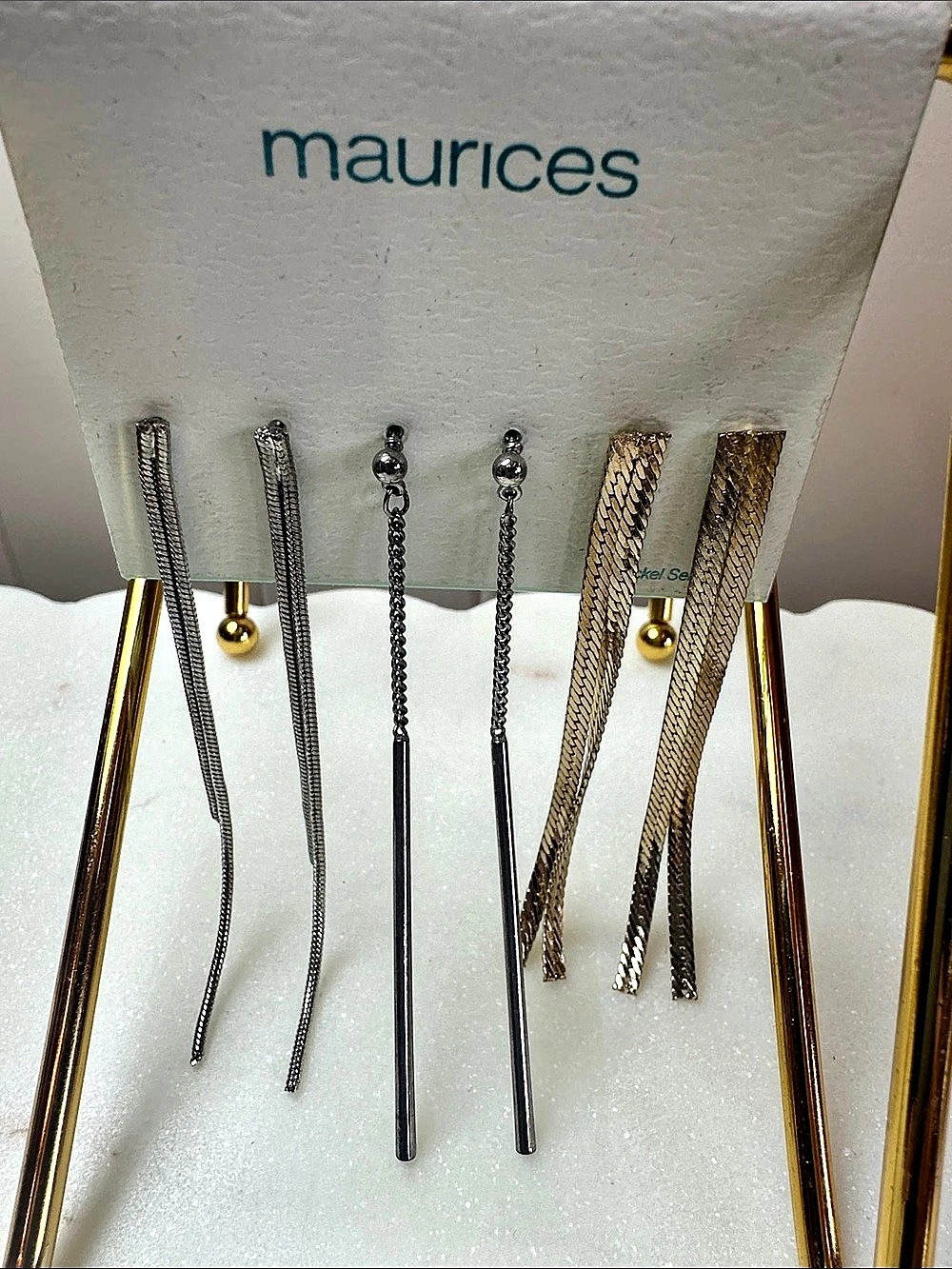 Maurice’s Chain Drop Earrings Set Gold & Silver NWT